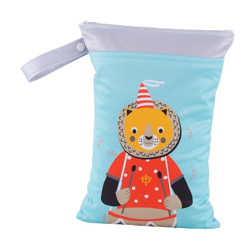 Sharplace Wickeltasche, Windel-Organizer, 25,4 x 35,6 cm, Bedruckte Tragetasche mit Reißverschlusstaschen für verschwitzte Kleidung, Fitnessstudio, Hellblau Sharplace Wickeltasche, Windel-Organizer, 25,4 x 35,6 cm, Bedruckte Tragetasche mit Reißverschlusstaschen für verschwitzte Kleidung, Fitnessstudio, Hellblau von Sharplace