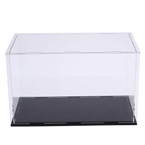 Sharplace durchsichtig Staubdicht Acryl Vitrine Schaukasten Display Case für Modellautos Actionfiguren, 31x17x19cm von Sharplace