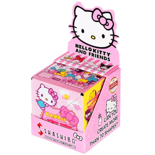 SHASHIBO Hello Kitty & Friends Shape Shifting Box – preisgekrönter, patentierter magnetischer Puzzlewürfel mit 36 Seltenerdmagneten – Fidget-Spielzeug für Erwachsene und Kinder verwandelt sich in über von Shashibo