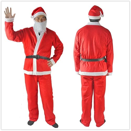 Shatchi 3453-BUDGET-SANTA-SUIT-10 Stück Weihnachtenanzug für Erwachsene, Kostüm, Einheitsgröße, Rot/Weiß Shatchi 3453-BUDGET-SANTA-SUIT-10 Stück Weihnachtenanzug für Erwachsene, Kostüm, Einheitsgröße, Rot/Weiß von SHATCHI