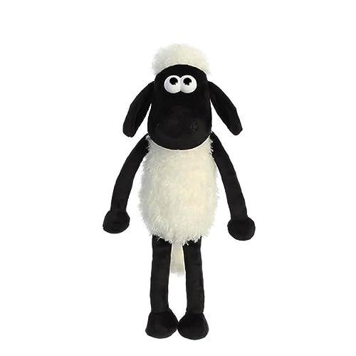 Shaun the Sheep 61173 8-inch Plush Cuddly Toy, Black and White, 8in, Suitable for Adults and Kids von Aurora World