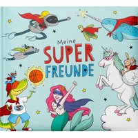 Freundebuch Motiv Blau 'Meine Super Freunde' von Sheepworld AG