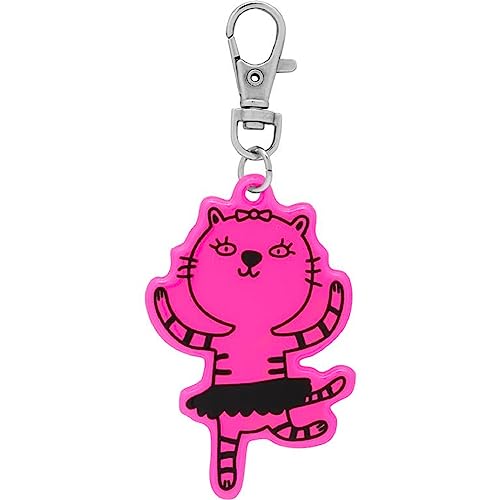 Sheepworld, Gruss und Co - 48288 - Anhänger Neon Reflektor, Katze, Supercoole Schulweg-Begleiter, Länge 7cm, mit Karabiner von Sheepworld