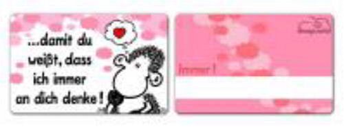 Sheepworld - 57023 - Pocketcard, ...damit du weißt, DASS ich Immer an Dich denke!, PVC von Sheepworld