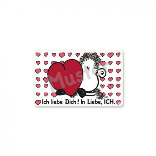 Sheepworld - 57102 - Pocketcard Nr. 72, Ich Liebe Dich! In Liebe, ICH., PVC von Sheepworld