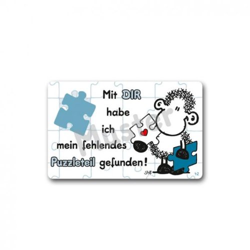 Sheepworld - 57134 - Pocketcard, Mit DIR Habe ich Mein fehlendes Puzzleteil gefunden!, PVC von Sheepworld