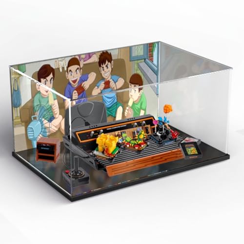 Figuren Display Box für LE-GO für 10306 Retro Viideo Spielkonsole Acryl staubdicht transparent benutzerdefinierte Vitrine (kein Modell) (Hintergrund) von Shengor