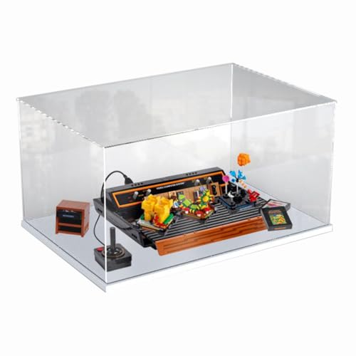 Figuren-Displaybox für LE-GO für 10306 Retro Viideo Spielkonsole Acryl staubdicht transparent benutzerdefinierte Vitrine (kein Modell) (weiß + 3 mm) von Shengor