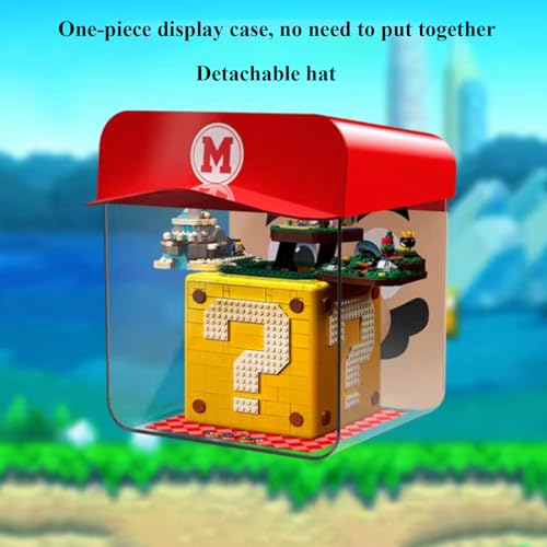 Figures Display Box for LE-GO for 71395 Super Mariio Questiion Marrk Block Acrylic Dustproof Transparent Custom Display Case (No Model) (One-piece (no patchwork)H) von Shengor