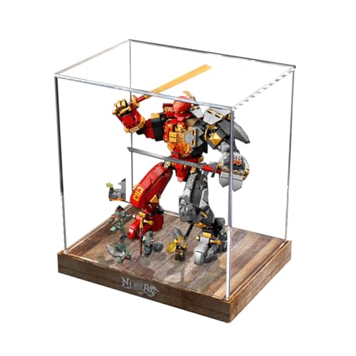 Figures Display Box for LE-GO for 71720 Fire Stoone Me-ch Dustproof Transparent Custom Display Case (No Model) (Boutique Base) von Shengor