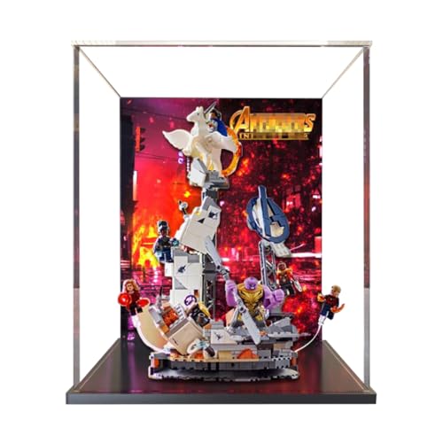 Figures Display Box for LE-GO for 76266 Endga-me Fiinal Battle Acrylic Dustproof Transparent Custom Display Case (No Model) (background B) von Shengor