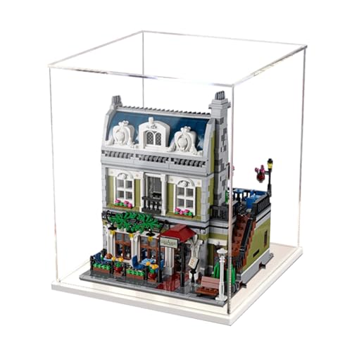 Figures Display Box für LE-GO für 10243 Pariiser Restaurantt Acryl staubdicht transparent Custom Display Case (kein Modell) (weiß + 3 mm) von Shengor