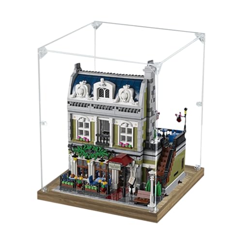 Figures Display Box für LE-GO für 10243 Pariiser Restaurantt Acryl staubdicht transparent Custom Vitrine (kein Modell) (Holz+3 mm) von Shengor