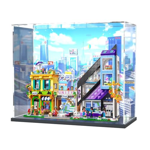 Figures Display Box für LE-GO für 41732 Flower and Desiign Stores Acryl staubdicht transparent Custom Display Case (kein Modell) (Hintergrund A) von Shengor