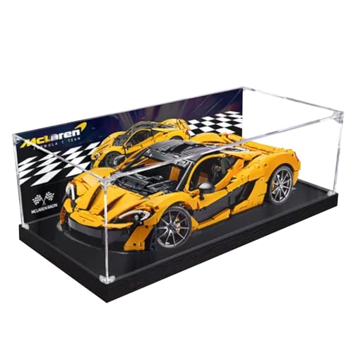 Figures Display Box für LE-GO für 42172 für McLar-en P1 Hyperca-r Acryl staubdicht transparent Custom Vitrine (kein Modell) (Hintergrund A) von Shengor