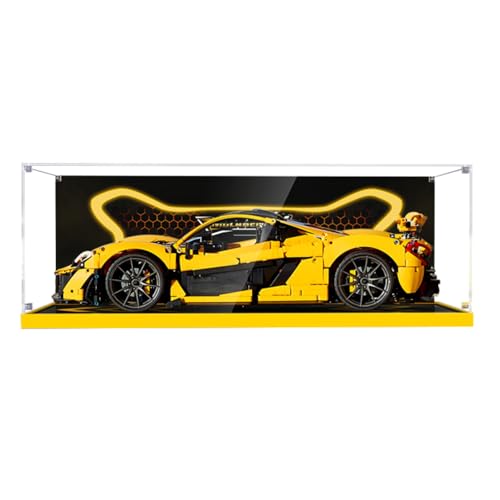 Figures Display Box für LE-GO für 42172 für McLar-en P1 Hyperca-r Acryl staubdicht transparent Custom Vitrine (kein Modell) (Hintergrund F) von Shengor