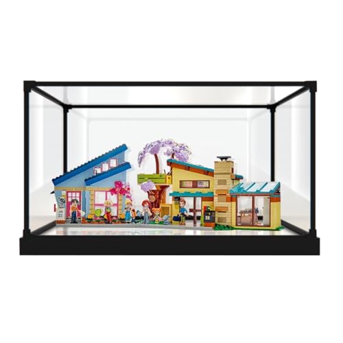 Figures Display Box für LE-GO für 42620 Familienhäuser Acryl staubdicht transparent Custom Vitrine (kein Modell) (Rahmen aus Legierung) von Shengor