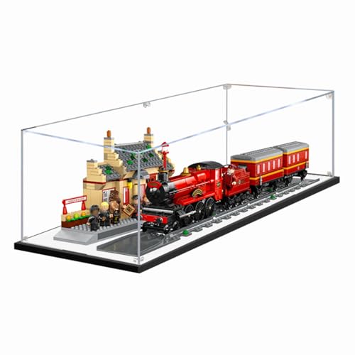 Figures Display Box für LE-GO für 76423 Hogwarrts Exprress Train Acryl staubdicht transparent Custom Display Case (kein Modell) (Spiegel + 2 mm) von Shengor