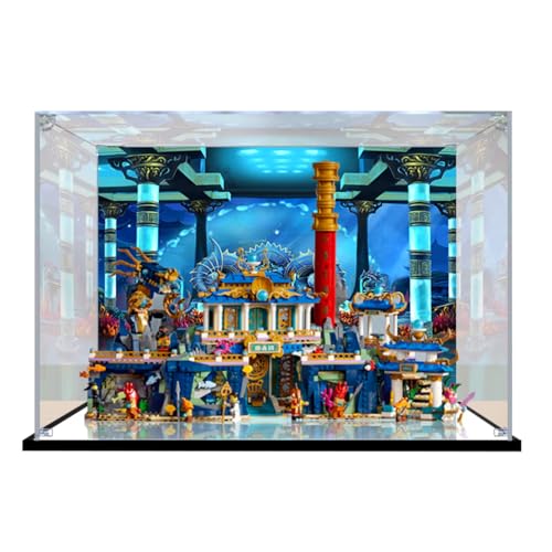 Figures Display Box für LE-GO für 80049 Drragon of the East Palacce Acryl staubdicht transparent Custom Display Case (kein Modell) (Hintergrund D) von Shengor