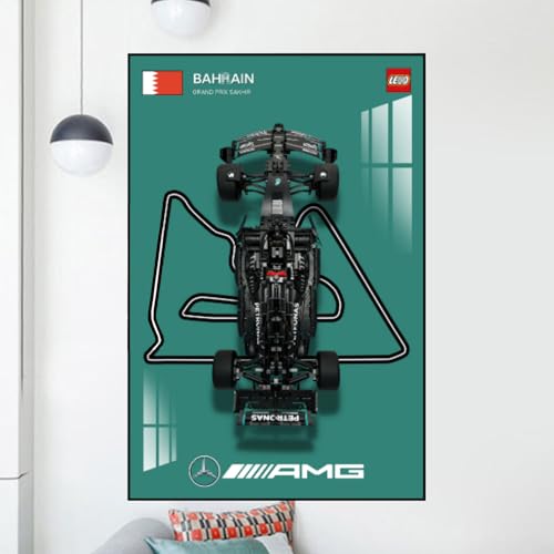 Figures Display Wandhalterung für LE-GO für 42171 Merrcds F1 W-1-4 E Wandhalterung Dekoration (kein Modell) (Bahrain Circuit) von Shengor