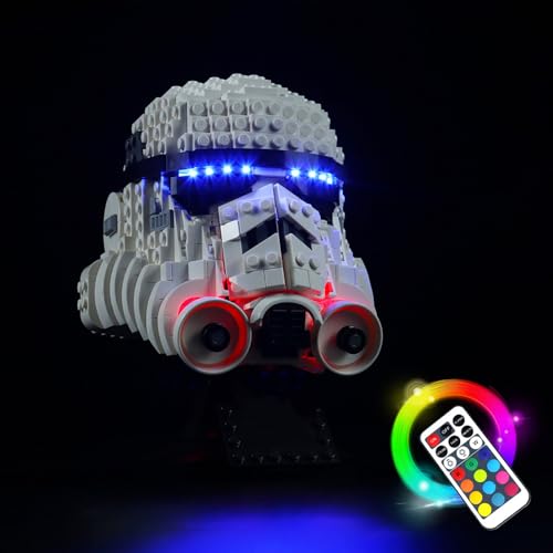 Led Lighting Kit für LEGO 75276 Helm Set, Beleuchtungsset Kompatibel mit Lego 75276 Helm Bausteine Modell - Modell Nicht Enthalten - DIY Bastelset für Erwachsene (Fernbedienung) von Shengor