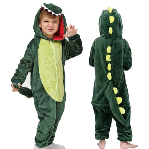 Shengruili Dinosaurier Jumpsuit,Dinosaurier Kostüm Kinder,Drachen Kostüm Kinder Jungen,Dinosaurier Kostüm Mädchen,Dino Kostüm Kinder T Rex,Dinosaurier Jumpsuit Kinder,Faschings Kostüm Dino Kinder… von Shengruili