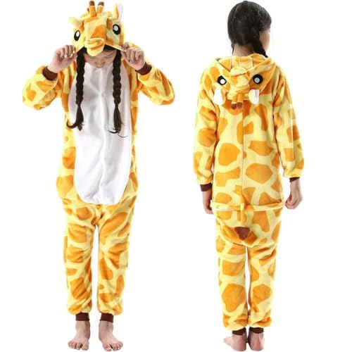 Shengruili Onesie Pyjama Kinder,Schlafanzug Onesie Kinder,Schlafanzug Einteiler Kinder Winter,Sleepwear mit Kapuze,Schlafanzug Kinder Jungen Onesie für Weihnachten Halloween Fasching Karneval Kostüm von Shengruili