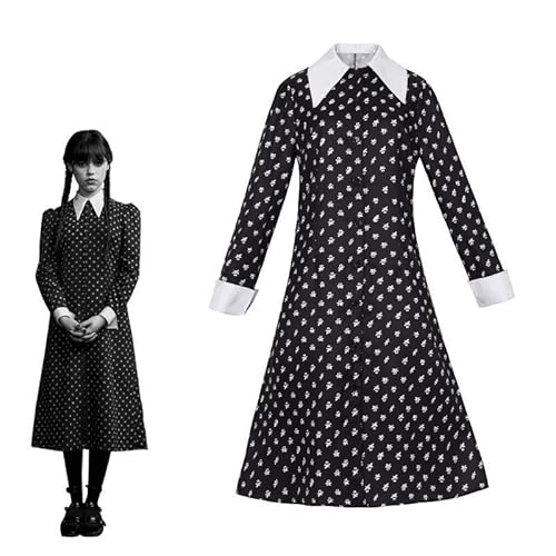Shengruili Wednesday Kostüm Kleid für Mädchen,Wednesday Kleid für Kinder,Mittwoch Kostüm Mädchenkleid,Mittwoch Familie kostüm,wednesday Family Thing,für Cosplay Halloween Karneval Party Shengruili Wednesday Kostüm Kleid für Mädchen,Wednesday Kleid für Kinder,Mittwoch Kostüm Mädchenkleid,Mittwoch Familie kostüm,wednesday Family Thing,für Cosplay Halloween Karneval Party von Shengruili