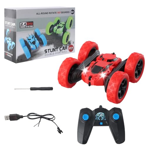 Shengxi Ferngesteuertes Auto für Kinder, 2.4Ghz 4WD RC Stunt Crawler mit Scheinwerfern 360° Flip RC Auto Off Road Drift RC Auto Spielzeug Geschenke für Jungen Mädchen 6+ Jahre von Shengxi