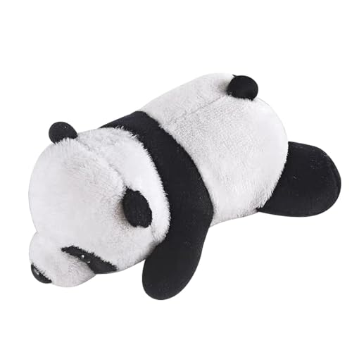 Ausgestopfter Panda,Panda-Plüsch,Süße Plüschtiere | Handgefertigte Kuscheltiere, Plüsch-Pandabär-Stofftier mit Selbstklebendem Riemen für Fahrrad, Roller, Rennrad, Mountainbike von Shenrongtong