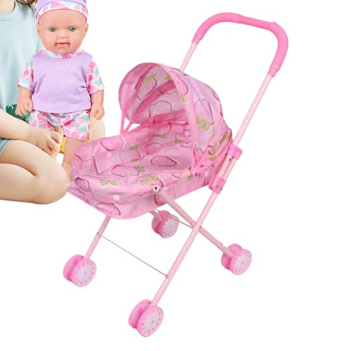 Baby Kinderwagen Für Puppen,Spielzeug Kinderwagen Mit Verdeck Zum Rollenspiel - Rollenspiel Klappbarer Schiebewagen | Für Kinder Mädchen Zuhause Reisen Geburtstag Schule Outdoor Baby Kinderwagen Für Puppen,Spielzeug Kinderwagen Mit Verdeck Zum Rollenspiel - Rollenspiel Klappbarer Schiebewagen | Für Kinder Mädchen Zuhause Reisen Geburtstag Schule Outdoor von Shenrongtong
