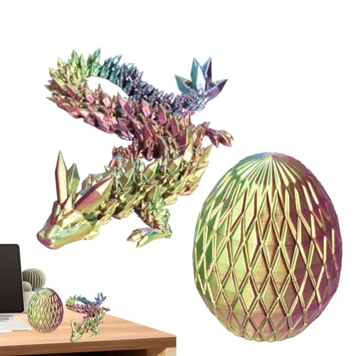 Drachenei für Kinder, Drachenei mit Drachen im Inneren - Realistisches 3D-gedrucktes Fidget-Spielzeug | Mehrzweck-Niedliches Tierspielzeug, tragbares Drachenspielzeug für den Desktop, von Shenrongtong