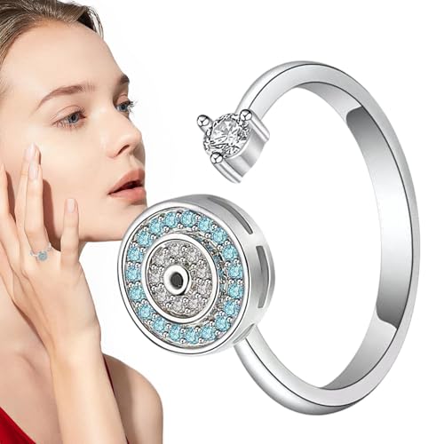 Fidget Ring,Spinner Ring | Verstellbare Spinnerringe für Damen und Herren,Exquisiter Fidget-Schmuck, stilvoller Rollring für Familien, Freunde, Liebhaber von Shenrongtong