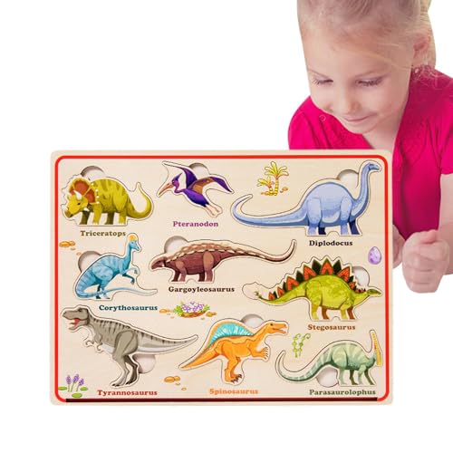 Hölzernem magnetisches Matching -Puzzle, Holzspielzeug magnetische Rätsel Kinder - Magnetische Dinosaurier, Farm, Transport, Tierpuzzle | Lernen von Reisespielzeugen Bildung für Kinder von Shenrongtong