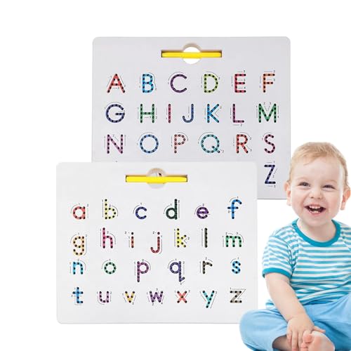 Magnetische Alphabettafel, Magnetische Alphabettafel | 2-in-1-Spielbrett zum Lernen und Schreiben,Stem Toy Letters Learning, Magnet Bead Tablet Pad, Üben von Lernspielzeug, doppelseitig von Shenrongtong