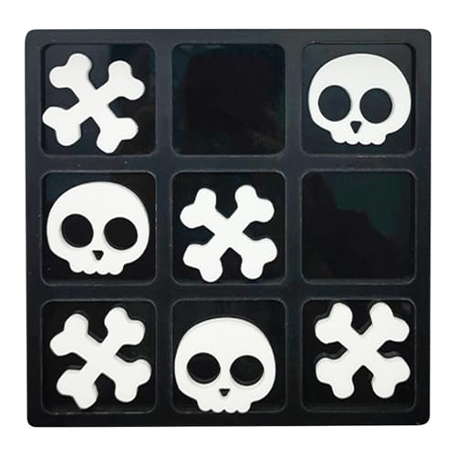 Nullen und Kreuze-Spiel, Halloween-Tic-Tac-Toe-Spiel, XO-Schach-Spaß-Brettspiele für Reisen, interaktives Holzbrettspiel für Familie und Kinder von Shenrongtong