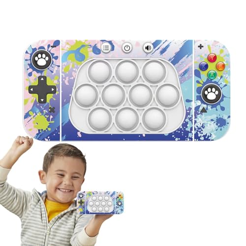 Pop Push Game Toy, Pop Game Light Up - Schnelle Presse Blasenspielkonsole,Leuchten 4 Modi Handheld Fast Puzzle Game Machine für Kinder Klassenzimmer im Alter von 3 bis 12 Jahren von Shenrongtong