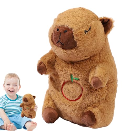 Shenrongtong Atemgefüllte Tierkapybara Plüsch, Atemdämme Capybara, Schlafender kuschelschugwerksgefüllter Tier, Sleep Soher Plush Toy beruhigendem Licht und Musik zum Geburtstag Ostern Weihnachten von Shenrongtong