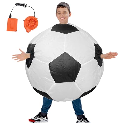 Shenrongtong Aufblasbares Kostüm für Erwachsene, aufblasbares Kostüm für Erwachsene, lustig - Aufblasbarer Fat Suit, aufblasbare Fußballuniform,Urkomisches Fußball-Cheerleader-Cosplay, von Shenrongtong