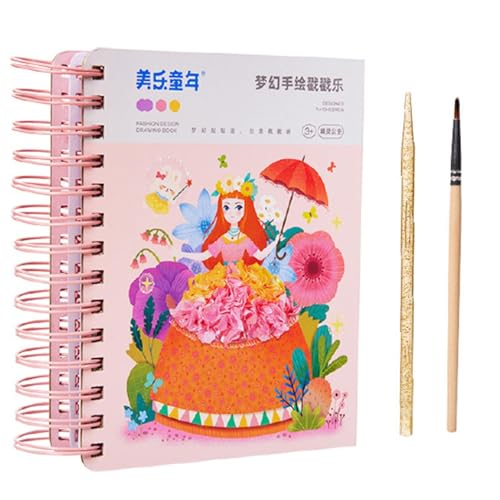 Shenrongtong Aufkleber Sammelnbuch, Pretty Princess Game,Stilvoller lustiger Prinzessin Puzzle Kids Activity Kit - Kinderkleber, Kinderaktivitätsbücher für Junge Menschen, Kinder von Shenrongtong