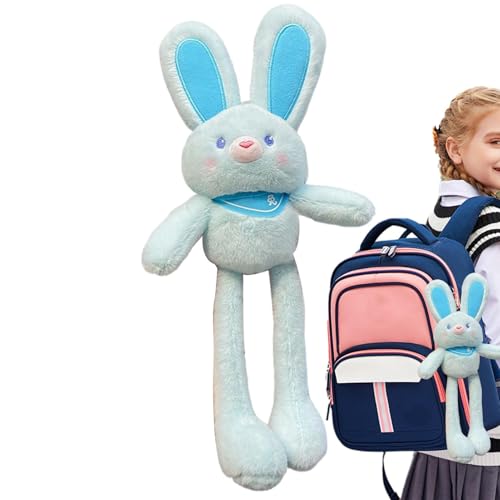 Shenrongtong Ausgestopfte, ausgestopfte plüsch | 11,81 Zoll Pull Up Rabbit Osterhase - Backpack -Charme, Keychain -Anhänger, sensorische Zappelspielzeug für Geburtstage Valentinstag von Shenrongtong