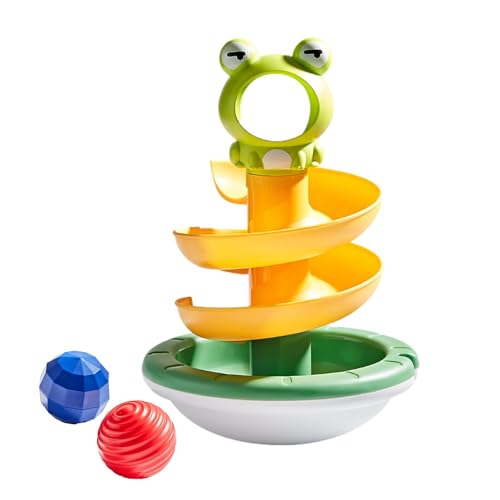 Ball-Drop-Turm, Ball-Drop-Spielzeug - Lernspielzeug für Vorschulkinder in Froschform - Lern- und Entwicklungsturm, Spiel zur Verbesserung der kognitiven Fähigkeiten von Shenrongtong
