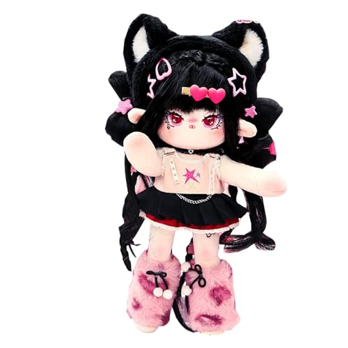 Shenrongtong Bewegliche Plüschpuppe, Baumwollpuppe mit Skelett - Skelett gefüllte Anime-Plüschpuppe mit Kleidung - Anime-Mädchen zum Sammeln, 30 cm, verbessert die Hand-Auge-Koordination und die von Shenrongtong