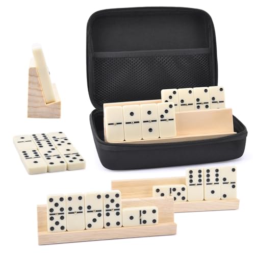 Shenrongtong Domino-Set für Erwachsene, Domino-Set im Koffer,Kinderspiel 28 Teile Klassische Dominos - Familienfreunde treffen Sich. EIN unverzichtbares traditionelles Dominospiel für Reisen und im von Shenrongtong