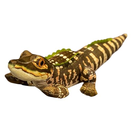 Shenrongtong Gefülltes Krokodil, Krokodilplüsch - 19 Zoll realistisches Krokodil-Plüschtier, süßes Spielzeug,Einzigartiges Plüschspielzeug, Modellpuppen, Bezauberndes Krokodil-Plüschkissen, weiche von Shenrongtong