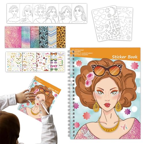 Shenrongtong Mädchen Stickerbücher, Kreatives Sticker Anzieh Aktivitätsbuch Für Kinder, Pädagogisches Lernspielzeug Zur Förderung Feinmotorik Für Kinder Shenrongtong Mädchen Stickerbücher, Kreatives Sticker Anzieh Aktivitätsbuch Für Kinder, Pädagogisches Lernspielzeug Zur Förderung Feinmotorik Für Kinder von Shenrongtong