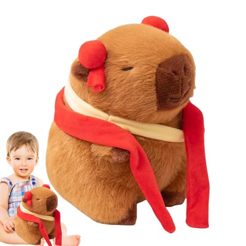 Shenrongtong Nette Capybara Plüsch, Cartoon Capybara Plüschspielzeug - Weiches Capybara -Kissen - Kuschelweiches Tierspielzeug, 9 -Zoll, chinesisches Anime -Charakter -Design, Glück, für Kinder, von Shenrongtong