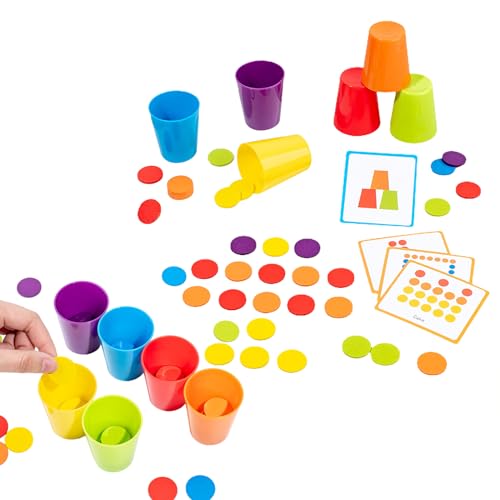 Shenrongtong Quick Stack Cups Set, Regenbogen -Stapelbecher - Klassische Stapelspiele für Kinder Erwachsene - Puzzle -Denkspiel mit 50 Fragenkarten Farbklassifizierung für interaktives Lernen Shenrongtong Quick Stack Cups Set, Regenbogen -Stapelbecher - Klassische Stapelspiele für Kinder Erwachsene - Puzzle -Denkspiel mit 50 Fragenkarten Farbklassifizierung für interaktives Lernen von Shenrongtong