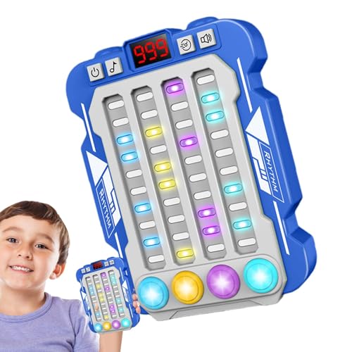 Shenrongtong Rhythm Handheld-Konsole, Music Rhythm Master Speed ​​Push-Spiel - Lernspielzeug Maschinenmusikspiele | Einstellbare Modi Beleuchtung Quick Push Button Tischspiel für Mädchen von Shenrongtong