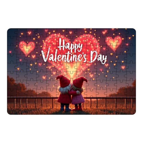 Valentinstag-Puzzle,Valentinstag-Puzzle für Kinder - Lernpuzzlespiel - Buntes Valentinstag-Puzzle, Set mit 130 romantischen, herausfordernden Puzzles für Kinder und Erwachsene, von Shenrongtong